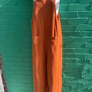 Madewell texture and threads cotton overalls